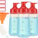 Condiment Squeeze Bottle for Sauces Wide Mouth, Plastic Squeeze Bottles for Condiments, Paint, Ketchup, Mustard, Oil, Resin, Baking, Cake Decorating, Cleaning, BPA Free-Food Grade (10 oz., 3, Count)