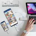 256GB Flash Drive for Phone Memory Stick,Phone Flash Drive USB 3.0 External Storage,3 in 1 Photo Stick is Compatible with i 0S/Pad/Android/PC/Mac (256GB, Silver)