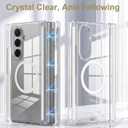 for Galaxy Z Trifold Case Compatible with MagSafe, Bulit-in Dual Hinge Protection & Strong Magnetic Ring, Crystal Anti-Yellowing Slim Thin Phone Cover for Samsung Galaxy Z Trifold (Clear)