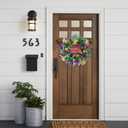 TEMPUS 20 inch Mardi Gras Purple and Green Glitter Wreath for Carnival Front Door and Party Decorations, Mardi Gras Party Home Decor Wreath with Mardi Gras Sign, Indoor and Outdoor Glitter Party Wreat