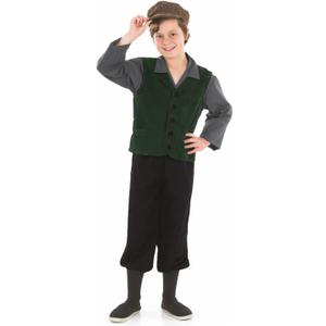 fun shack Victorian Boy Costume, Kids Historical Outfit, Boys Period Attire, Victorian Style Dress-Up, Large