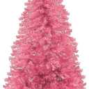 6Ft Pink Christmas Tree, Artificial Christmas Tree with 550 Branch Tips for Home, Indoor, Outdoor, Halloween Holiday Decorations