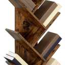 VASAGLE Tree Bookshelf, 9-Tier Bookcase, Large Bookshelf, Space-Saving Corner Shelf, Book Tree, Holds Books, CDs, Games, for Bedroom, Living Room, Home Office, Rustic Brown ULBC11BX