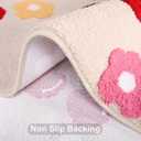 Anybar Beige Bathroom Rugs Cute Cherry Bath Mat Coloful Bathroom Accessories, Funny Flower Rug Non Slip Floor Mat, Machine Washable Bath Rug Soft Microfiber Carpet for Shower, Tub (20x32 inch) (1'8" x 2'8" (Rectangular))