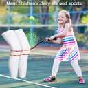 4 Pieces Kids Long Compression Leg Sleeve Full Length UV Protection for Boy Girl Youth Cycling Basketball Sports (Black, S/M)