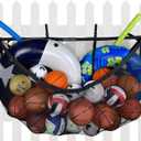 MeshTitan Heavy-Duty Pool Storage Bag - Floats & Toys Organizer with Sturdy Mesh & Anti-Sagging Support (Black)