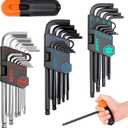 36-Pieces Ultimate Allen Wrench Set, Premium Hex & Torx Key Set, SAE & Metric Hex, Ball End Torx Wrenches with Extra