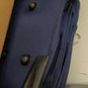 Expandable Rolling Duffle Bag with Wheels, 24" Foldable Carry On Luggage Suitcases, Water-Resistant Travel Duffle Bag Carry On Suitcase Weekend Bag for Women Men Navy Blue