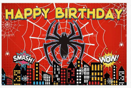Superhero Birthday Party Decorations Set with Super Hero Backdrop Photography, Skyscraper City Boxes Spider Theme for Kids - Boys Girls Heroes Banner for Photoshoot Decor, Favor and Supplies