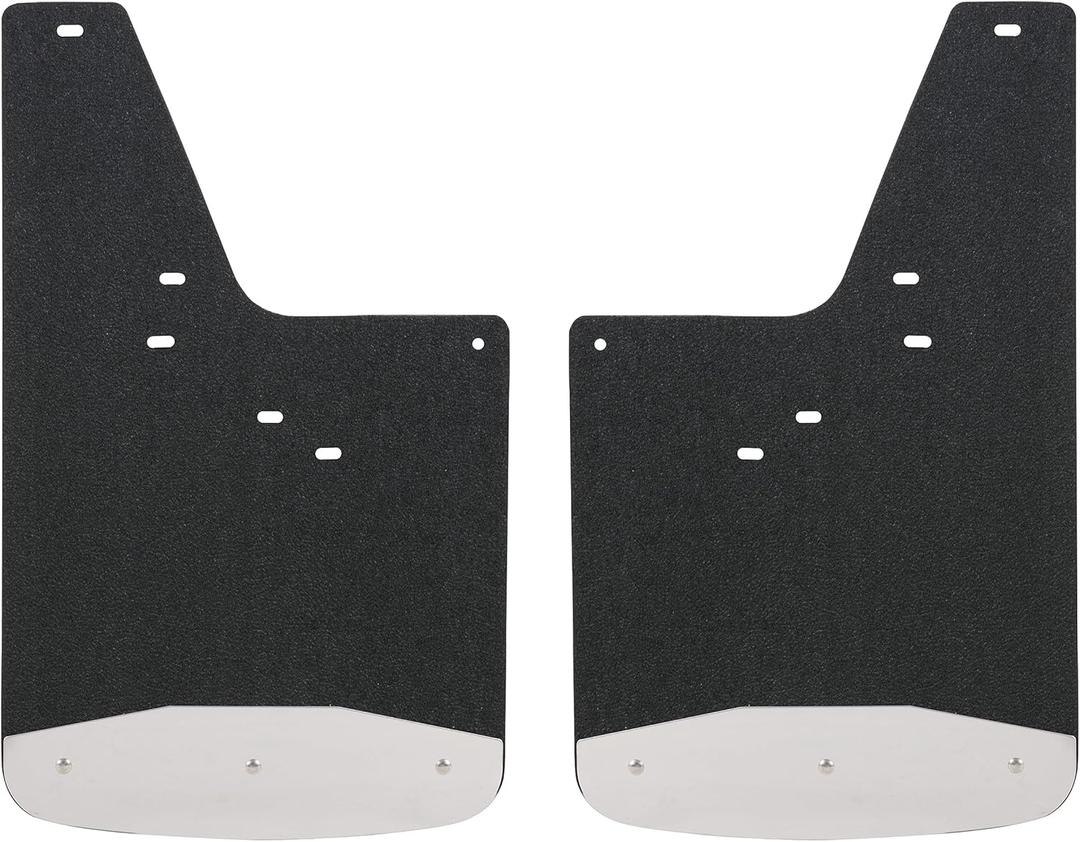 LUVERNE 251440 Front or Rear 12-Inch x 20-Inch Textured Rubber Mud Guards, Select Chevrolet Silverado, GMC Sierra 1500, 2500, 3500 HD, Black