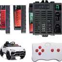 JRRXM 12Volt Weelye RX23 RX18 RX43 2.4G Bluetooth Receiver Control Box Speed Controller Circuit Board Conversion Kit for Power Wheels Upgrade,Kids Ride On Toys Car Replacement Parts Accessories