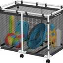 Pool Storage Bin, 214 Gallons, Holder for Noodles, Toys, Floats, Towels, Large Mesh Organizer for Swimming Equipments, Max Style