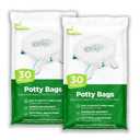 60 Refill Potty Bags: Absorbent, Disposable Potty Liners Compatible with OXO Tot 2-in-1 Go Potty | Strong, Leak-Proof Bags Work with Most Travel Potties, Potty Chairs, Potty Seats & Portable Toilets