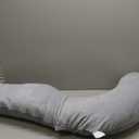 Momcozy Pregnancy Pillow, Original F Shaped Maternity Pillow for Pregnant Women with Adjustable Wedge Pillow, Full Body Support Pregnancy Pillows for Side Sleeping with Velvet Cover, Grey