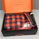 Ileading Christmas Kitchen Rugs Sets of 3, Washable Christmas Rugs for Kitchen, Non Slip Christmas Kitchen Rugs and Mats, Farmhouse Kitchen Floor Carpet Set for Winter Xmas Holiday Decoration