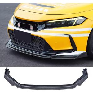 STSEV01 Front Bumper Lip Splitter Spoiler Fit for Honda Civic Type R Type-R FL5 2023 2024 2025, 3pcs Air Dam Chin Body Kit Underbody Lip Accessories (Carbon Fiber Style)