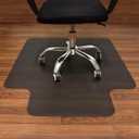 AiBOB Office Chair Mat for Hardwood Floor, 36 X 48 inches, Hard Floor Chair Mats Under Computer Desk, Easy Glide for Rolling Chairs, No Curling (Black)
