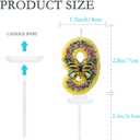 Butterfly Birthday Candles 9th Diamond Butterfly Birthday Cake Decorations,Glitter Candles 5D Visual Butterfly Cake Toppers Diamond for Fairy Birthday Parties Cake Decor and Other Celebrations