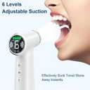 Tonsil Stone Remover Tool with 6-Level Suction for Bad Breath Prevention Dental Care Set 3Pcs Tartar Scrapers, Plaque Remover & Mirror, 304 Stainless Steel Teeth Cleaning Tools (Black)