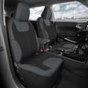 Motor Trend Gray Waterproof Seat Covers for Front Seats Premium Neoprene, Car Seat Protectors with Removable Headrest, Interior Covers for Auto Truck Van SUV