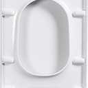 Toilet Seats Multifunctional Quiet Close PP Material Rectangle Type Thicken Mute Slow Down Detachable Bathroom Accessories Fits All Regular Toilet Bowls, White