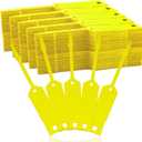 Lewtemi 1000 Pieces Self Lock Arrow ID Key Tags Car Parts Tags Key Ring Repair Labels for Office Automotive Shop Supplies(4 1/2'' X 3/4",Yellow)