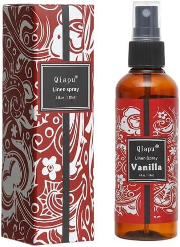 Natural Linen Room Spray Pillow Spray for Bedding Pillows Sheets Curtains Mist and Fabric Aromatherapy Spray (Vanilla-4 oz)