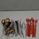 Artcome 15 Piece Seafood Tools Set - 6 Crab Crackers, 1 Lobster Shellers, 6 Wide Crab Forks, 2 Seafood Scissors and 1 Storage Bag Red Chrome