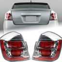 Pair Tail Lights Rear Lamp Assembly Compatible for 2007-2009 Nissan Sentra (w/Bulb & wire harness) Left+Right