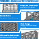 UPGRADED W11158804 Dishwasher Silverware Basket Compatible with Whirlpool Dishwasher Silverware Basket Parts 8562061 W10350340 W10629540 Dishwasher Utensil Basket WDT750SAHZ0 WDT970SAHZ0 WDTA50SAHZ0