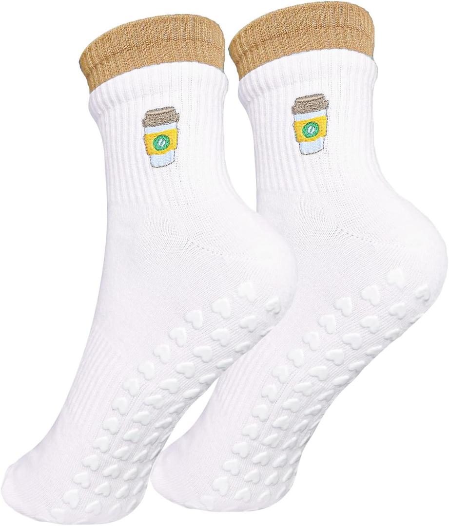 3 x Women Pilates Non Slip yoga socks, ballet sports cherry fitness hospital rehabilitation slipper Socks