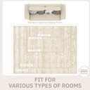 Soalmost 5x7 Area Rugs for Living Room, Washable Vintage Floral Non-Slip Low Pile Neutral Rug Soft Throw Carpet for Dining Room Bedroom Home Office Nursery (Beige, 5'x7')