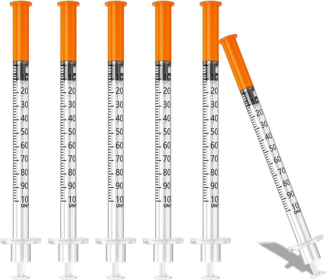 1ml 1/2" 29G U-100 Syringes, Disposable Individual Packaging - 100Pcs