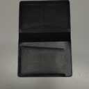 Full Grain Leather AirTag Passport Holder Wallet Cover for Men and Women Travel, Passport Holder with AirTag Slot Passport Wallet, Travel Essentials Genuine Leather Passport Cover Gifts (Black)