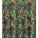 William Morris Style Shower Curtains,Mid Century Vintage Birds Flower Abstract Art Print Shower Curtains for Bathroom Decor Fabric Waterproof Upholstery Hook 72x72in