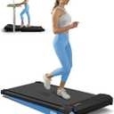 Walking Pad Treadmill with Incline,Under Desk Treadmill with Incline 2 in 1 for Walking and Jogging,2.5HP Compact Incline Walking Pad for Home Office with Remote Control (Dark Black)