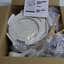 Ceramic Nonstick Cookware Set, Healthy,Non Toxic,17-Pieces Pots and Pans Set Removable Handles,Induction RV Kitchen Set,Stain & Scratch-resistant,Dishwasher/Oven Safe,PFAS/PFOA Free,Cream White
