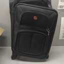 SWISSGEAR Sion Softside Expandable Spinner Luggage Durable Lightweight Travel Suitcase, Black, Carry-On 21-Inch