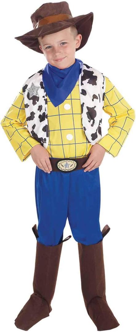fun shack Cowboy Costume For Boys Boy Story Book Costume (Medium, Multicolored)