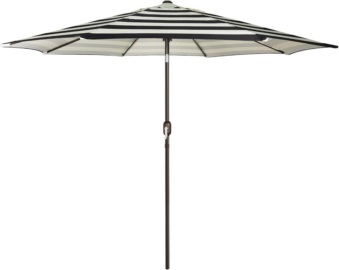 Blissun 9' Outdoor Patio Umbrella, Outdoor Table Umbrella, Yard Umbrella, Market Umbrella with 8 Sturdy Ribs, Push Button Tilt and Crank