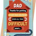4 x Fathers Day Card Gift for Dad, Father's Day Card from Son Daughter