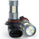 iFunyLED 9006/HB4 LED Fog Bulbs, Super Bright LED Fog Lights 6500K Cool White, Plug and Play, Replacement Lights for Cars Trucks SUV, Pack of 3