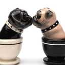 Tea Cup Pugs Magnetic Ceremic Salt and Pepper Shakers