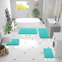 OLANLY Bathroom Runner Rugs 59x24, Extra Soft Absorbent Chenille Bath Rugs, Rubber Backing Quick Dry, Machine Washable Long Bath Mats for Bathroom Floor, Tub and Shower, Home Decor Accessories, Teal