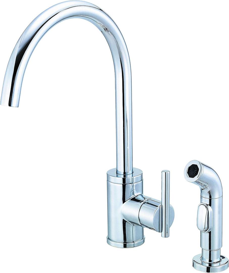 Danze D401058 Parma Single Handle Kitchen Faucet with Side Spray, Chrome