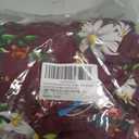 Yincro Plus Size Women's 3/ 4 Sleeve Cardigan Casual Lightweight Soft Open Front Cardigans (Flower Wine Red, 3XL)