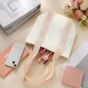 Aliceset 12 Pack Mini Canvas Tote Bags Reusable Mini Gift Bags Tote Bag for DIY