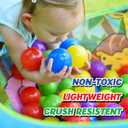 Sunny Days Entertainment 200 Premium Crush-Resistant Play Balls for Ball Pits Non-Toxic, BPA & Phthalate Free Vibrant Assorted Colors with Zippered Storage Bag (2.5" Diameter)