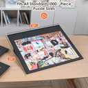 WELGEE 1000-Piecce Tilting Puzzle Board with Stand, 31 x 24 Lightweight Portable Puzzle Table for Adults & Seniors, DIY Customizable Puzzle Accessory Only 3.5 lbs (Black)