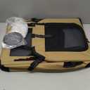 Extra Large Cat Carrier Soft Sided, Portable Small Dog Carrier for 2 Cats, 24"x16.5"x16" Car Travel Folding Comfortable Design, Khaki